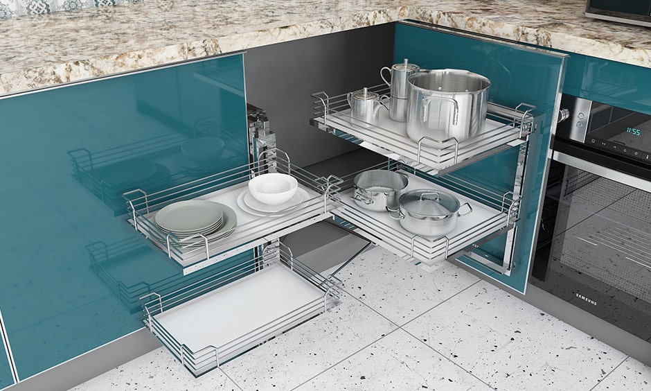 modular steel baskets kitchen accessories india